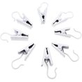 thumbnail image 1 of 100 Pack Stainless Steel Curtain Clip Hooks String Party Lights Hanger Wire Holder (White), 1 of 5