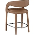 thumbnail image 5 of Meridian Furniture Sylvester Brown Vegan Leather Stool, 5 of 8