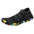 thumbnail image 3 of Domuza Women’s Barefoot Water Shoes, Breathable Knit Quick-Dry Swim Shoes with Colorful Non-Slip Sole for Beach, Pool, and Water Sports Dark Gray 5.5（EU-36）, 3 of 4