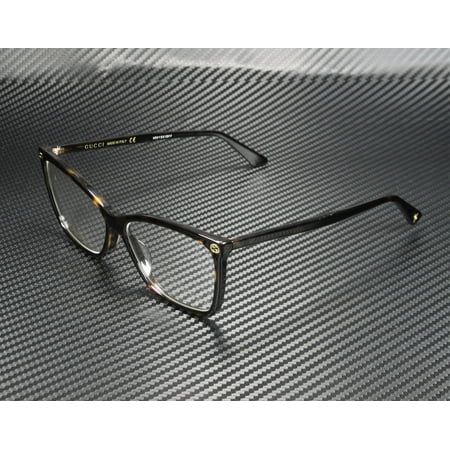GUCCI GG0025O 002 Round Oval Havana Demo Lens 56 mm Women's Eyeglasses