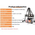 thumbnail image 2 of Qarigey Bolso de hombro transparente de PVC para mujer, bandolera impermeable, funda con cremallera, correa ajustable, organizador, bolsos de Mochilas, 2 of 6