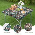 thumbnail image 4 of Green Brown Camo Irregular Shapes Pattern Square Fitted Tablecloth with Elastic Edge,Square Table Cover,Washable Elastic Table Cover for Home Kitchen Party Decor 34"x34", 4 of 6
