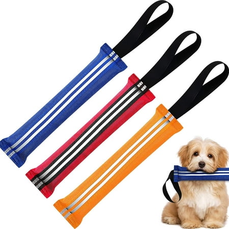 Bmatwk 3 Pieces Pillow Dog Bite Tug Toys with Handle Firmly Stitched ...