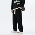 thumbnail image 3 of Pantalones deportivos rectos para hombre, pantalones de chándal finos de verano para hombre, pantalones de pana lisos, sudadera de lujo, pantalones anchos holgados Xxxl Y2k, 3 of 4