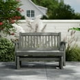 thumbnail image 2 of Wildridge Classic Mission Glider, Dark Gray - Outdoor Weather Resistant Recycled HDPE Glider for Porch, Patio, Deck, 2 of 4