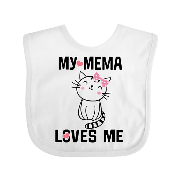 Inktastic My Mema Loves Me Girls Girls Baby Bib