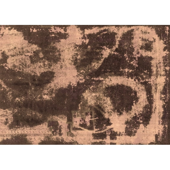 Ahgly Company Indoor Rectangle Abstract Brown Modern Area Rugs, 5' x 8'