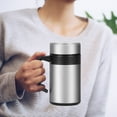 thumbnail image 4 of Basdi Tea Infuser Mug, 400Ml Tea Infuser Mug - Insulated Travel Cup with Filter and Lid | Dishwasher Safe, Leak-Proof, Ideal for Cold Brew and Hot Tea On-The-Go, Travel Tea Bottle, Black, 4 of 9