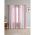thumbnail image 4 of Sheer Curtains 63 Inches Long 2 Panels, Modern Gradient White Pink Rod Pocket Curtain Voile Draperies, Abstract Minimalist Art Light Filtering Window Treatment for Living Room Kitchen Bedroom, 4 of 8