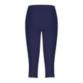 thumbnail image 6 of Summer Pants for Women Leopard Print Women Summer Pants Lightweight Straight Leg Linen for Print Pant Casual Yoga Lose Womens Woven Clothes Trendy Yoga Trousers Corduroy Dark Blue M, 6 of 6