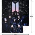 thumbnail image 2 of Kpop Blankets Bangtan - Manta suave para niños, felpa ultra acogedora, cálida, ligera, hipoalergénica, manta negra, regalos Kpop, mercancía Kpop, antipilling, 2 of 5