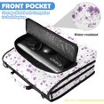 thumbnail image 6 of Zipper Binder with Shoulder Strap 2 inch 3 Ring Waterproof File Folder Organizer Bag 500 Sheet Purple Wildflower Pattern, 6 of 8