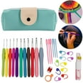 thumbnail image 2 of Crochet Hooks 11 Sizes Crochet Hook Set, Yarn Crochet Kit for Beginners, Knitting Needles with Ergonomic Handles for Arthritic Hands, Crochet Needle Kit with Blue Case for Crocheters, 2 of 8
