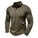 thumbnail image 2 of Blusa y camisa de manga larga con cuello vuelto para hombre, estilo casual, lisa, de manga larga, con cuello vuelto y botones, estilo jersey, para hombre, de poliéster, algodón y poliéster., 2 of 8