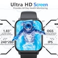 thumbnail image 6 of Cyberdyer QS10 Smart Watch 1.83" inch Fitness Tracker with Bluetooth Call for Android and Ios - Black, 6 of 6
