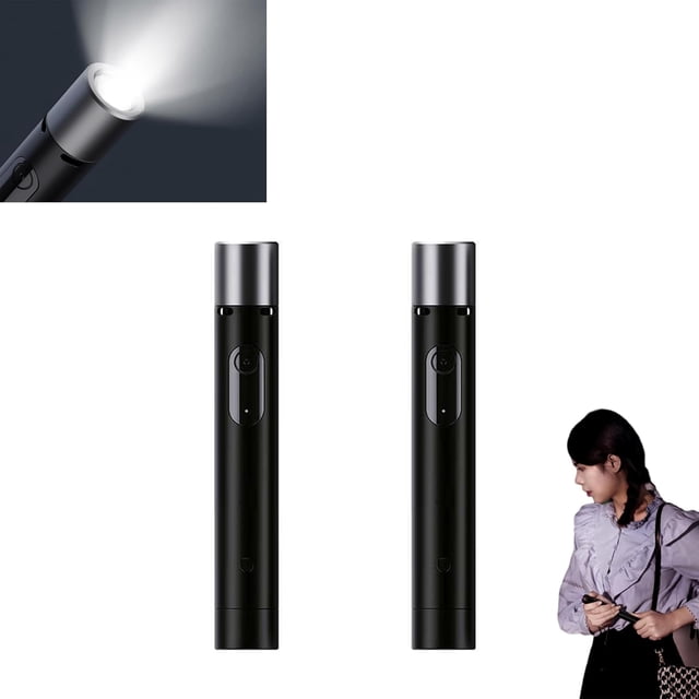 Linterna con alarma de encendedor 3 en 1, linternas de mano de alta potencia, linterna con alto brillo, con encendedor de arco y alarma de puerta, para emergencias, aventuras, campamentos y uso domést