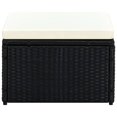 thumbnail image 2 of vidaXL Footstool Ottoman Poly Rattan 53x53x30 cm Black, 2 of 5