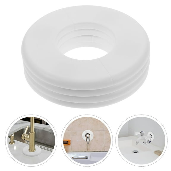 Raindrops 4Pcs White Abs Wall Split Flange for Tub Spout Cover in Bathroom Kitchen Laundry Room
