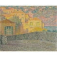 thumbnail image 2 of Henri Le Sidaner 24x20 Gold Ornate Framed and Double Matted Museum Art Print Titled - Houses in the Sun, Villefranche-Sur-Mer (1927), 2 of 4
