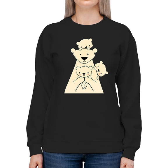 Image Conscious Polar Bear Family Sweatshirt Women's -Jay Fleck Designs