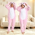 thumbnail image 2 of Ruyang Kids Plush Hooded Jumpsuit Bunny Long Sleeve Jumpsuit Plush Dress Up Wear Fall Winter Clothes for Boys Girls, 2 of 3