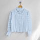 thumbnail image 5 of Top holgado y elegante con botones y patchwork floral para mujer - Blusa transpirable de poliéster para primavera/verano/otoño, oficina/playa/citas, 5 of 8