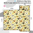 thumbnail image 5 of Rooster and Basket Yellow Pattern Teens Toddler Nap Mat with Pillow, Sleeping Mat Bag for Preschool Daycare 51"x22", 5 of 6