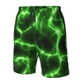 thumbnail image 5 of Disketp Men'S Swim Trunks Hawaiian Breathable Surf Beach Swimsuits Mesh Lining Beach Shorts With Pockets-Green Lightning, 5 of 9