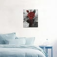 thumbnail image 5 of Vintage Rose Painting Canvas Wall Art, Retro Black And White Red Rose Flower Ink Painting Picture Print, Modern Rose Wall Decor Floral Artwork Poster Framed For Living Room,Bedroom Bathroom 12"X16", 5 of 6