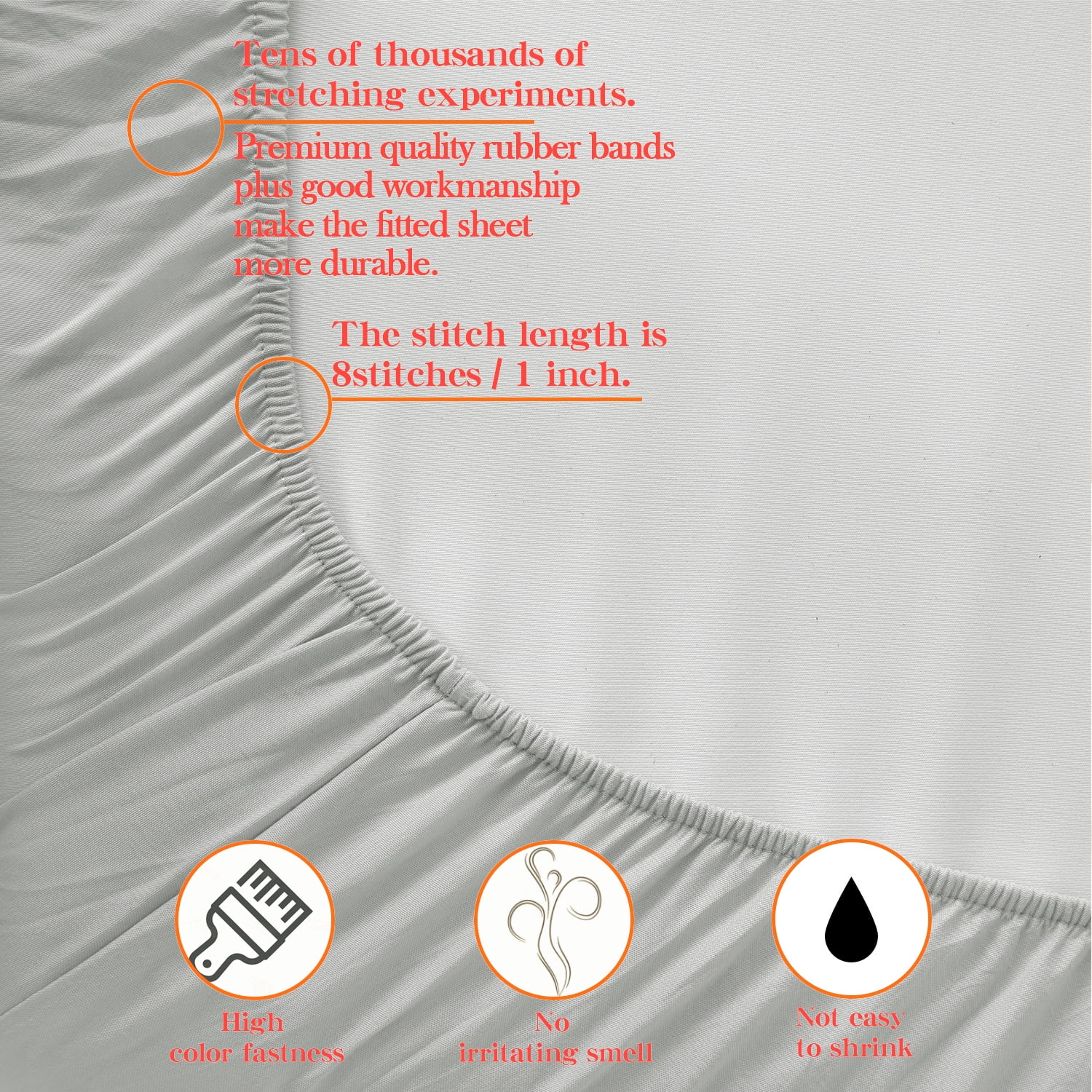 Organictune 4 Piece Microfiber Toddler Bedding Set, Breathable Crib Sheet Set for Boys and Girls, Includes Quilted Comforter, Flat Top Sheet, Fitted Sheet, Envelope Pillowcase, Light Gray