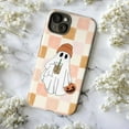thumbnail image 5 of Cute Ghost Halloween Phone Case, Iced Coffee & Pumpkin Illustration, Artistic Protective Cover for iPhone 17 16 15 14 13 12 11 Plus Pro Max Mini, 5 of 6