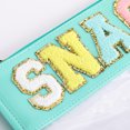 thumbnail image 4 of Bolsa De Maquillaje Bolsa de cosméticos transparente con letras de chenilla de PVC, estilo universitario, para mujer (azul) Hugtrwg Cuidado Belleza, 4 of 9
