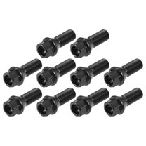 Unique Bargains 10 Pcs M14x1.25 Car Wheel Lug Bolt Nut for BMW E46 325 E90 No.36136781151 Black
