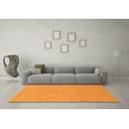 thumbnail image 3 of Ahgly Company Indoor Round Abstract Orange Modern Area Rugs, 4' Round, 3 of 4