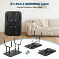 thumbnail image 4 of 46" Dog Grooming Table, Foldable Pet Grooming Table for Dogs at Home with Height Adjustable Arms, Noose, Mesh Tray, 330LBS Static Weight Capacity, Trimming Drying Table for Small/Large Dogs, 4 of 9
