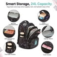 thumbnail image 5 of Boys School Backpack for Grades 3-8, Glow in The Dark Bookbag with Water-Repellent, Breathable School Bag for Kids, 5 of 10