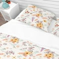thumbnail image 4 of Designart 'Floral Pretty Pattern with Colorful Pastel Flowers' Bohemian & Eclectic Bedding Set - Duvet Cover & Shams, 4 of 4