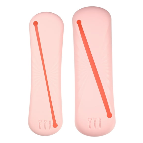 Unique Bargains 2 Pcs Travel Makeup Bag Makeup Brush Holder Portable Makeup Organizer Bag Waterproof Silicone Pink