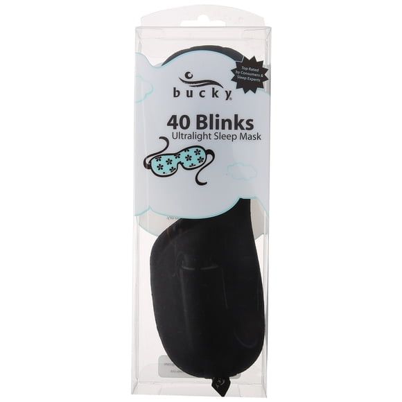 Máscara para Ojos Bucky 40 Blinks Ultraligera Negra 24x9 cm