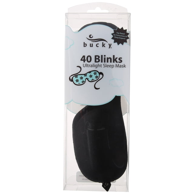 Máscara para Ojos Bucky 40 Blinks Ultraligera Negra 24x9 cm