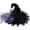 purple, variant on Hsqqdc Women Polyester Black Mini Witch Hat Design Hair Clip with Purple Lace Bow