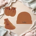 thumbnail image 2 of Daznico Baby Hat Mittens and Booties Set Soft Delicate Skin Gentle Stretch Fit Scratch Prevention, 2 of 3
