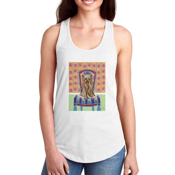 Crown Princess Yorkie. Racerback Tank Women -Carolee Vitaletti Designs, Female Large