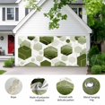 thumbnail image 2 of Sage Green Marble Garage Door Cover Banner 7 x 16 FT, Gold White Geometric Hexagon Modern Garage Door Curtains Backdrop with Grommets for Indoor Outdoor Wall Party Porch Yard Decorations Background, 2 of 9