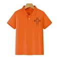 thumbnail image 5 of XQYLOS Tween Boys Girls Aestheti𝐜 Lapel Neck Shirt Short Sleeve Cross Print Tennis School 𝐔niform Collared Tops, 5 of 8