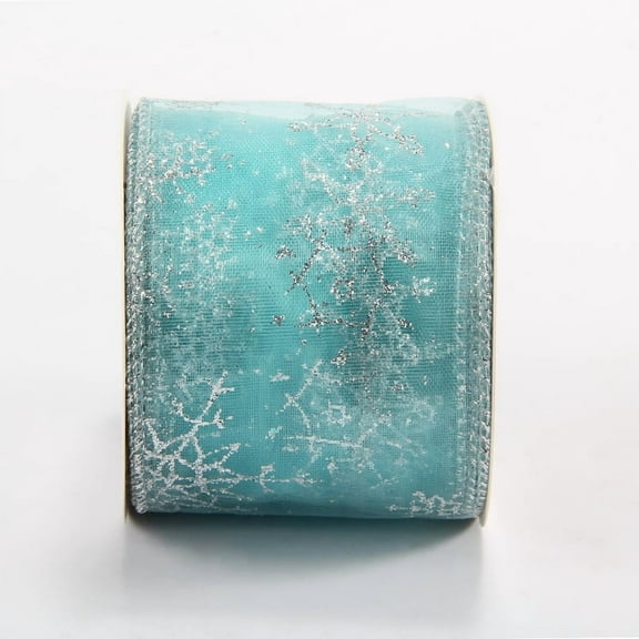 10 Yard Christmas Ribbon 6.3cm Wide Ribbon Roll for Gift Wrapping Mum Supplies Crafts Sewing Arts Wedding Party Decoration (aqua green)