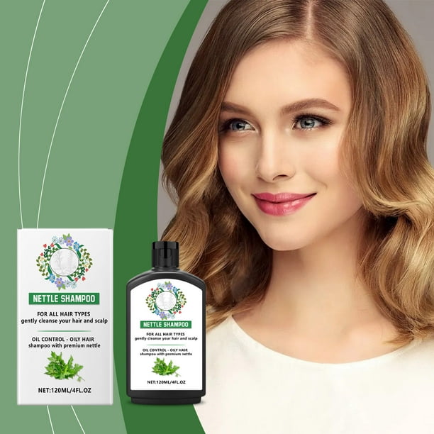 Champú de ortiga para cabello graso Champú orgánico con extracto de ortiga para cabello que regula la producción de grasa Previene la caída del cabello Promueve el crecimiento Nutrición Sin parabenos