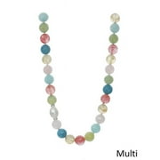 J&H Designs JHN9808-Multi Genuine Gemstone and Freshwater Pearl Necklace