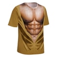 thumbnail image 4 of Muscle Tee Shirts for Men Funny T-Shirt with Fake Muscle 3D Printed Graphics Casual Summer Tees for Men, 4 of 6