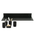 thumbnail image 3 of Black Floating Wall Shelf Bathroom Black Shelf Floating Wall Shelf Shower Shelf Bathroom Rectangular Frosted Aluminum Frame Ultra-thin Heavy Wall Shelf Fashion Wall-mounted Cosmetic Rack, 3 of 6
